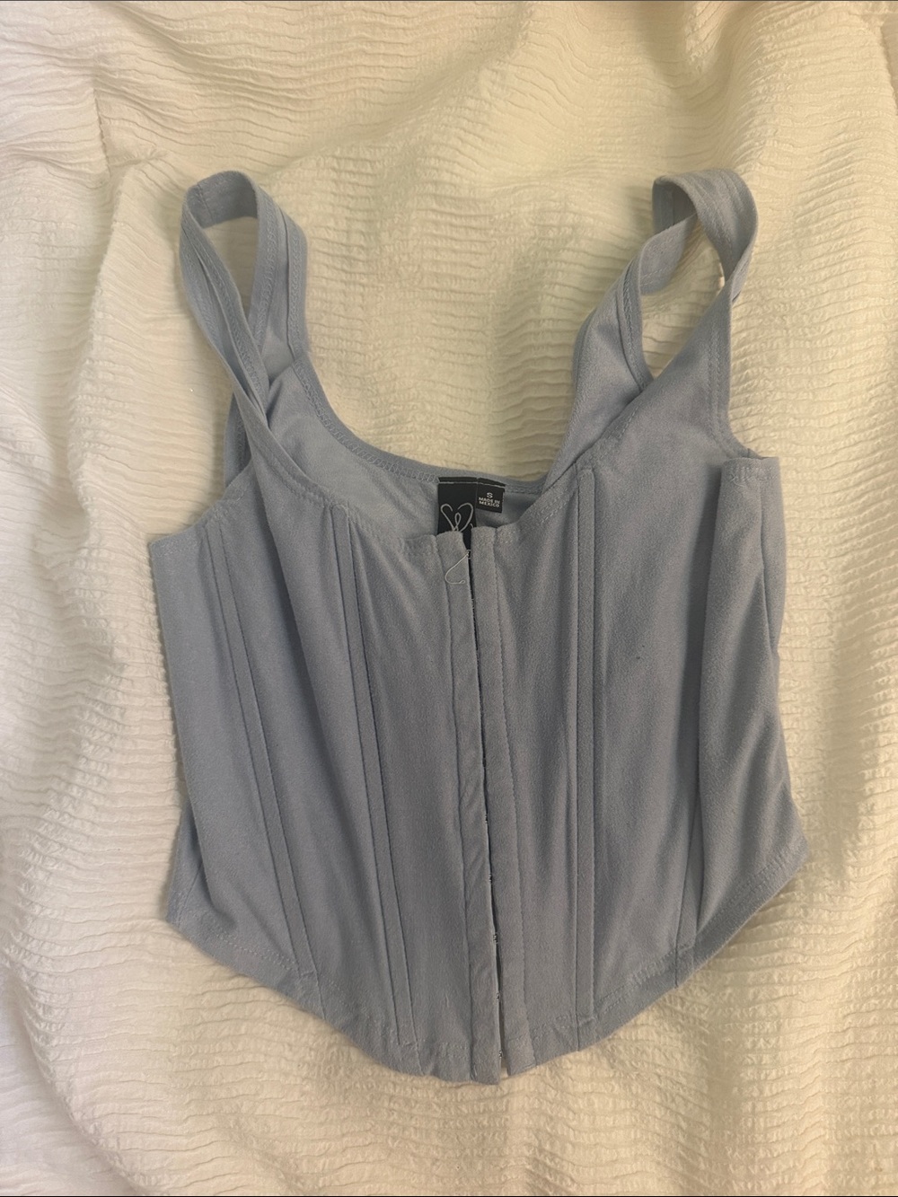 Windsor Powder Blue Corset-Style Tank